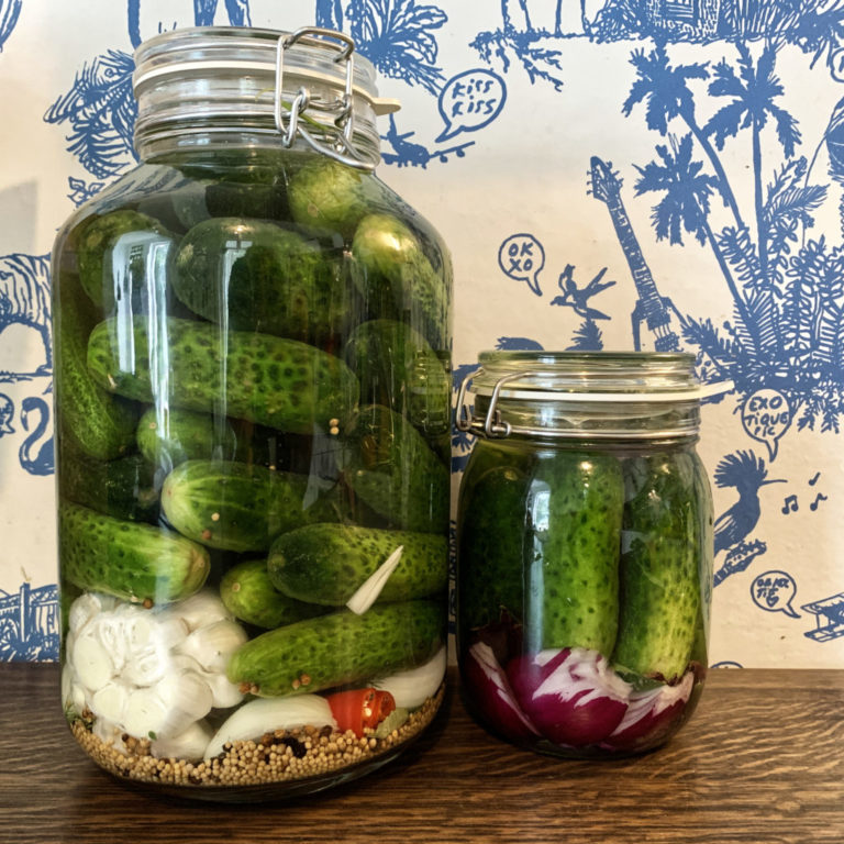 Fermented half-sour gherkins