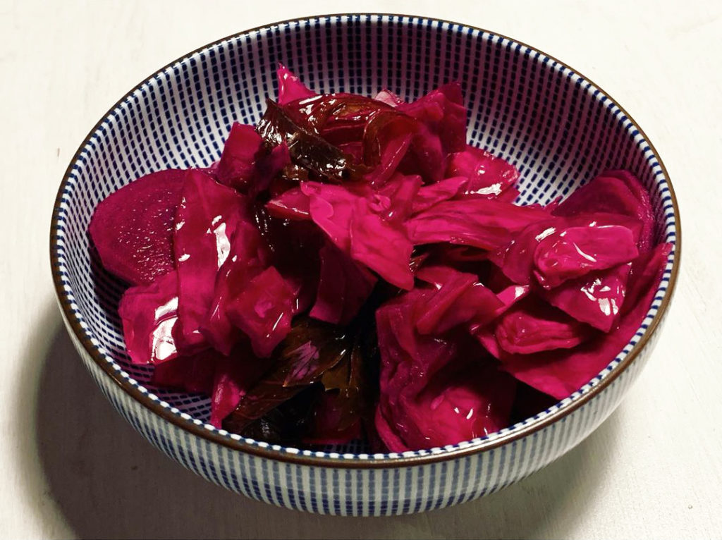 Mzhave, Georgian Cabbage fermented with Beets