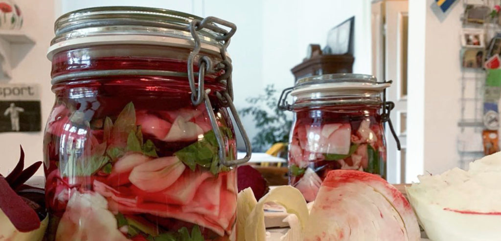 Mzhave, Georgian Cabbage fermented with Beets