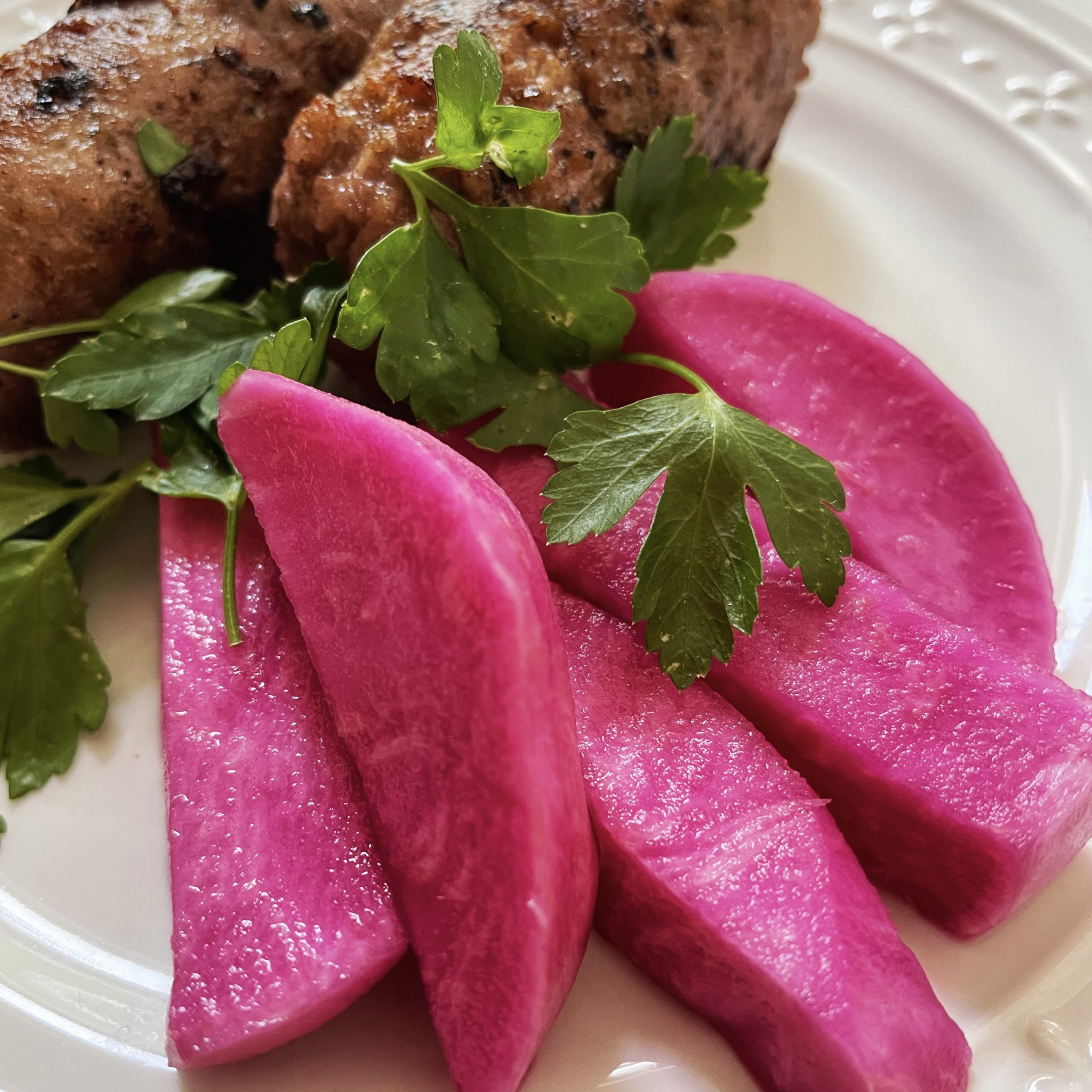 Fermented pink turnips