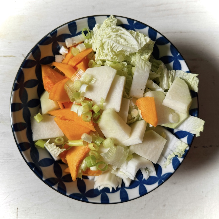 Zutaten für Hobak Kimchi